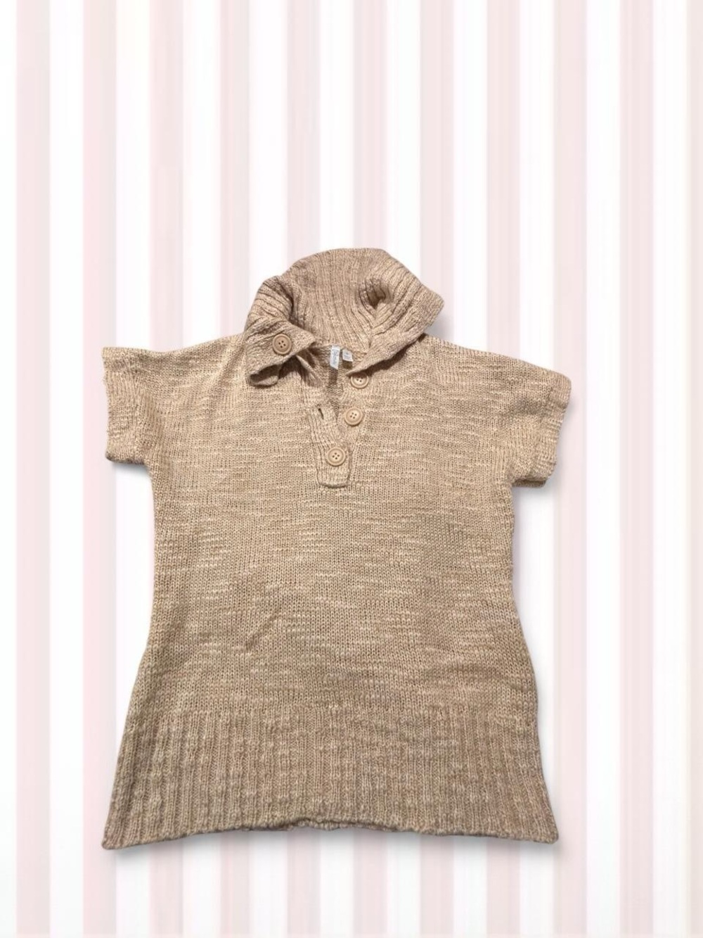 Relativity Cream Button-Front Knit Top